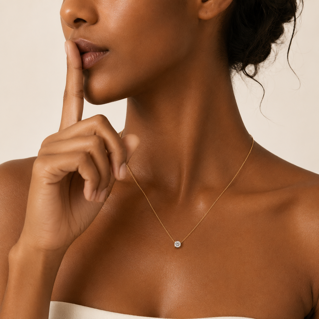 Hidden Message Solitaire Necklace – LOVE / YOU