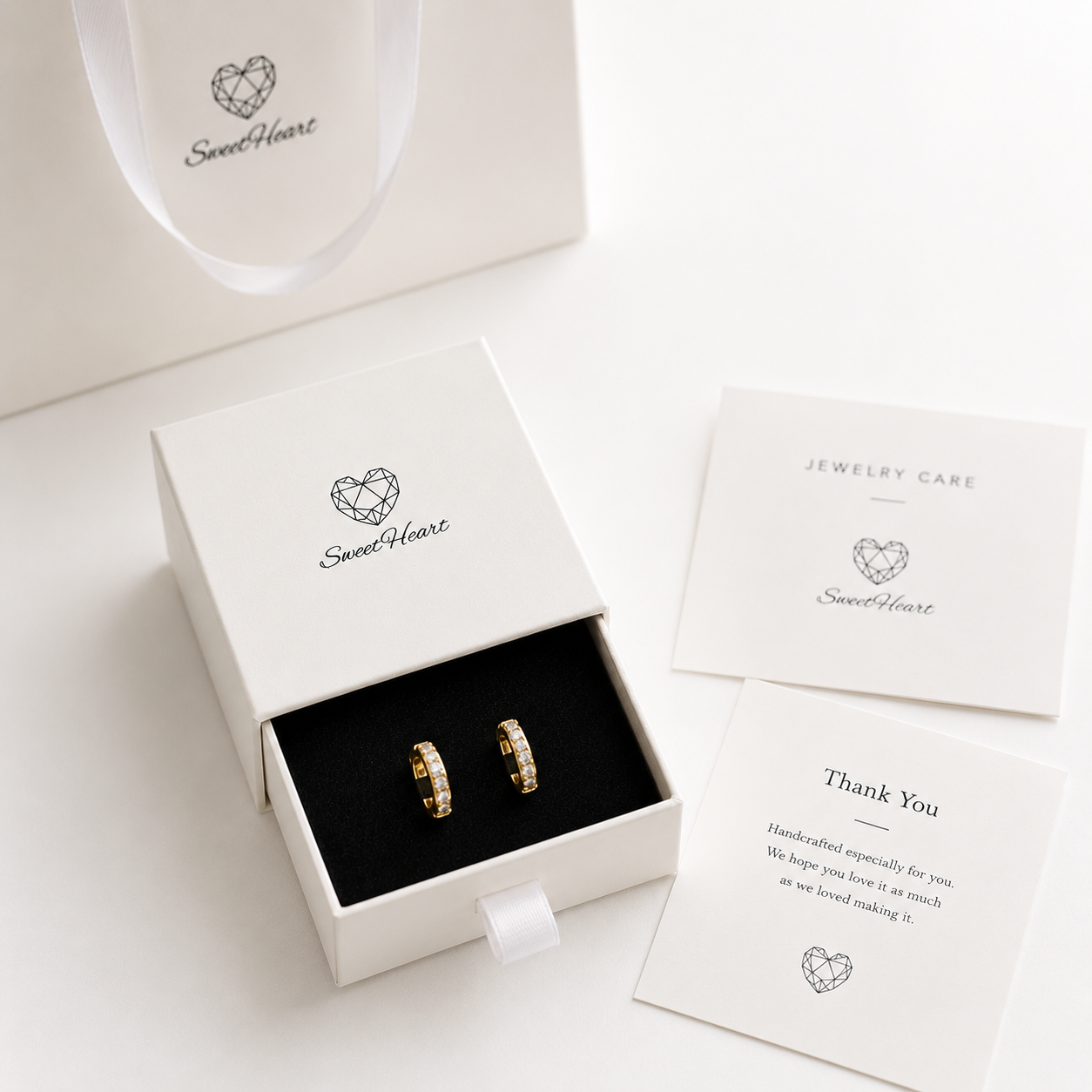 Twisted Diamond Hoop Earrings | 14K & 18K Gold