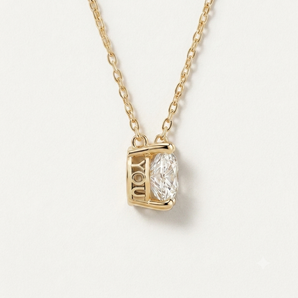 Hidden Message Solitaire Necklace – LOVE / YOU